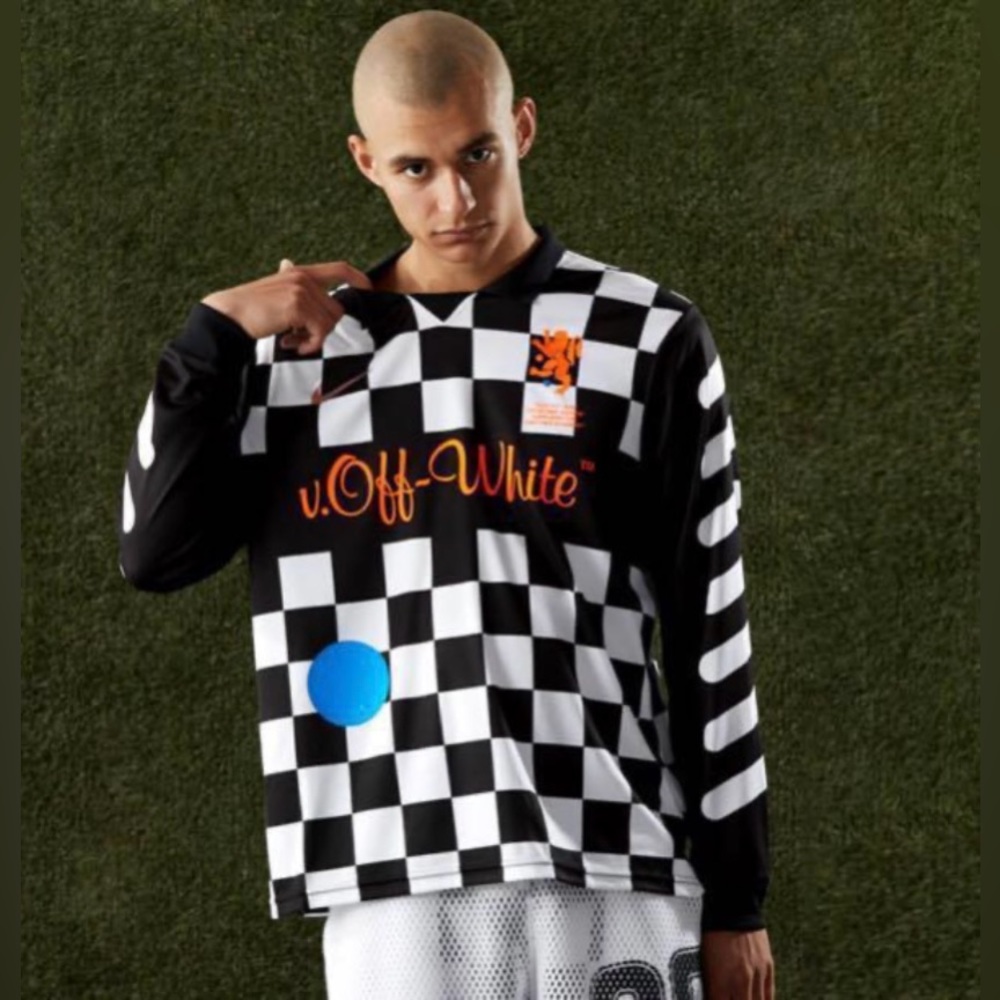 Off-White X Nike World Cup release soccer football jersey Sz XL EUC Mercurial - Picture 3 of 13